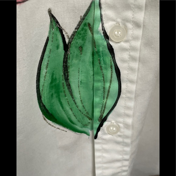 White button down Emilio Pucci Painted Print S-M - Picture 12 of 16